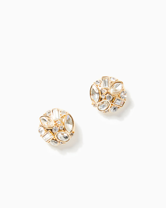 Enchanted Escape Stud Earrings, Gold Metallic, large - Lilly Pulitzer