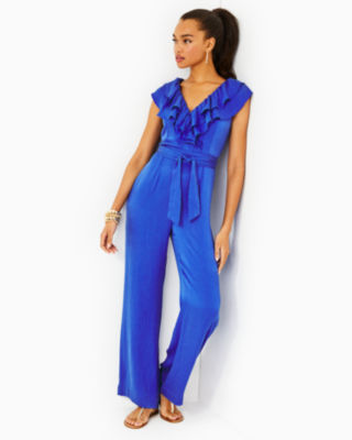 Amata Ruffle Jumpsuit, , large - Lilly Pulitzer