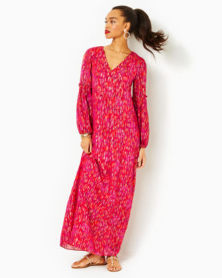 Beaded Top Monogram Tile Maxi Dress - Women - Ready-to-Wear