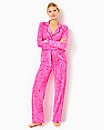 30.5" Pajama Knit Pant, Cerise Pink Pinkie Promises, large image number 2