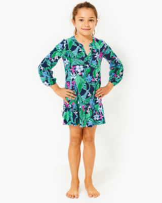 Girls Mini Alyssa Cotton Dress, Multi Untamed, large - Lilly Pulitzer