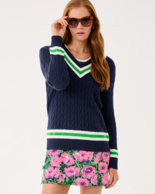 Lilly Pulitzer Brockton Cotton Sweater In Blue