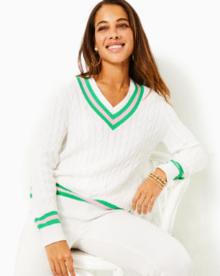 Brockton Cotton Sweater, Resort White, large - Lilly Pulitzer