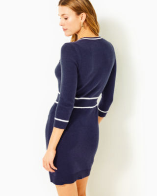 Danley Sweater Dress, Low Tide Navy, large image undefined