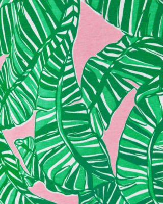 Hallie Short Sleeve Cotton Dress, Conch Shell Pink Lets Go Bananas, large image undefined