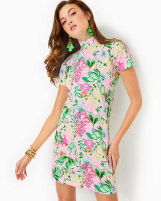 Riza Long-Sleeved Romper in Multi Spring in Your Step – Pink a Lilly  Pulitzer Signature Store