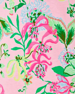 Hallie Short Sleeve Cotton Dress, Multi Via Amore Spritzer, large image undefined