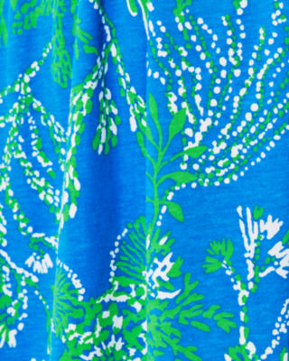 Jannie V-Neck Cotton Dress, Briny Blue A Bit Salty, large image undefined