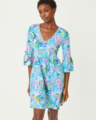 Jannie V-Neck Cotton Dress