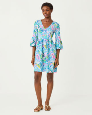 Jannie V-Neck Cotton Dress