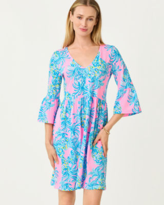 Lilly Pulitzer Jannie V-neck Dress In Blue