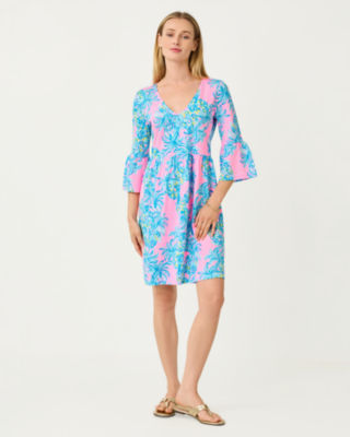Lilly Pulitzer Jannie V-neck Dress In Blue