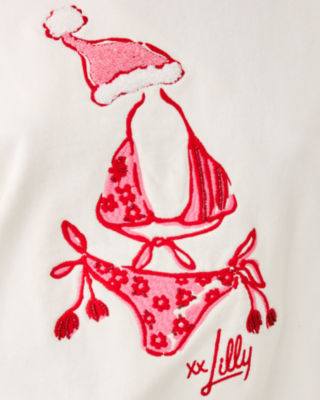 Ballad Cotton Sweatshirt, Coconut Festive Frocks Embellishment, large image 3