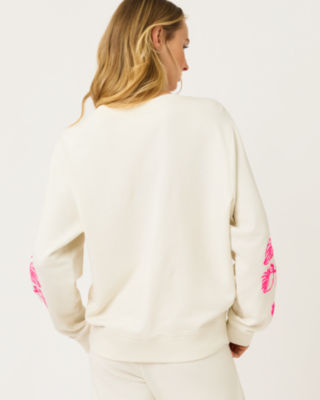 Lilly Pulitzer Ballad Cotton Sweatshirt In White
