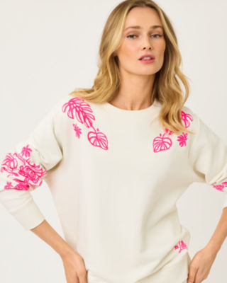 Lilly Pulitzer Ballad Cotton Sweatshirt In White