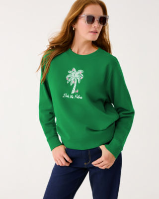 Lilly Pulitzer Ballad Cotton Sweatshirt In Animal Print
