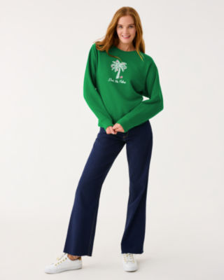 Lilly Pulitzer Ballad Cotton Sweatshirt In Animal Print