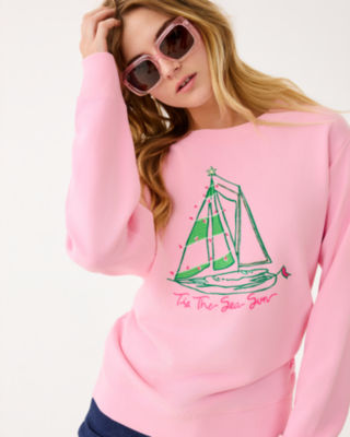 Lilly Pulitzer Ballad Cotton Sweatshirt In Pink
