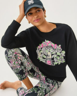 Lilly Pulitzer Ballad Cotton Sweatshirt In Black