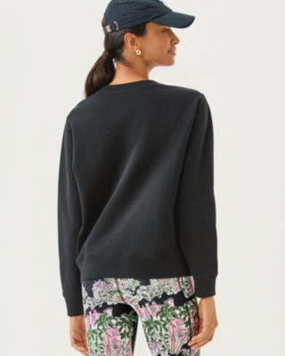 Lilly Pulitzer Ballad Cotton Sweatshirt In Black