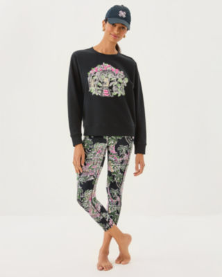 Lilly Pulitzer Ballad Cotton Sweatshirt In Black