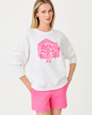 Ballad Cotton Sweatshirt, Resort White Palm Beach Destination Graphic, large