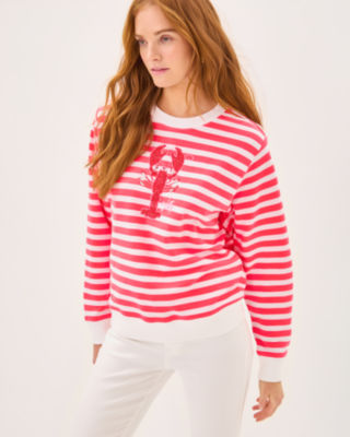 Ballad Sweatshirt, Cane Coral So Clawsome Embroidered Sweatshirt, large image 2
