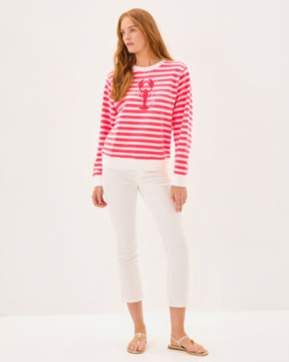 Ballad Sweatshirt, Cane Coral So Clawsome Embroidered Sweatshirt, large image 3