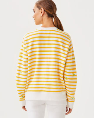 Ballad Sweatshirt, Honeycomb X Resort White Make Lemonade Half Drop Embroidery, large image 1