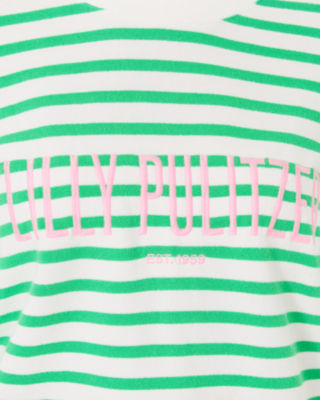 Shop Lilly Pulitzer Ballad Sweatshirt In Spearmint Striped  Embroidered Sweat