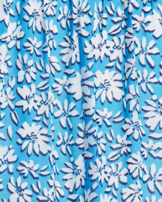 Ellielynn Long Sleeve Dress, Lunar Blue Palm Beach Petals, large image undefined