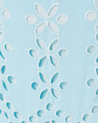 Zia Eyelet Midi Shirtdress, Hydra Blue Soiree Eyelet, large image undefined