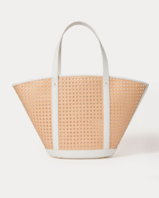 Wintour Cane Tote, Sand Bar X Resort White, large image 2