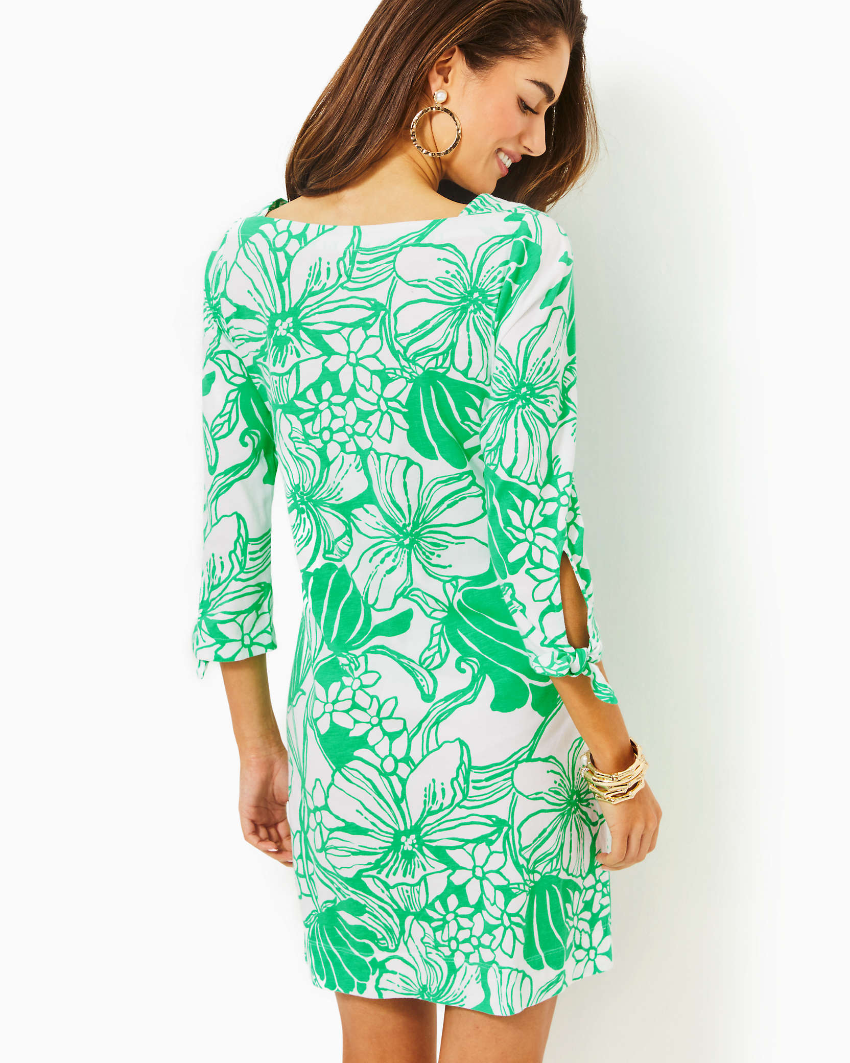 Shop Lilly Pulitzer Lidia Boatneck Dress In Spearmint Oversized Kiss My Tulips
