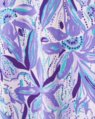 Eliza Cotton Dress, Tropicalia Purple Elephant In The Bloom, large image 4
