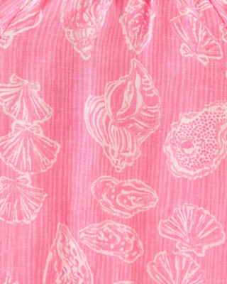 Caprina Linen Top, Rousseau Pink Cool As Shell, large image 4