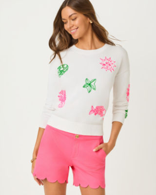 5" Buttercup Mid Rise Short, Cherry Blossom Pink, large