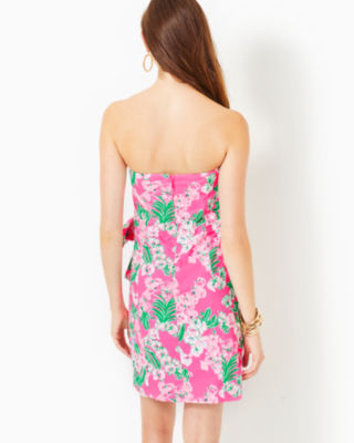 Stela Strapless Stretch Bow Dress, Roxie Pink Worth A Look, large image undefined