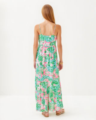 Teresa Maxi Dress, Multi Plumes In Bloom, large image 1