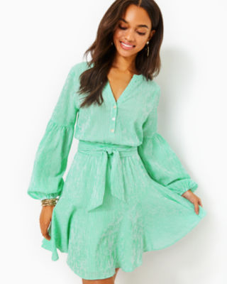 Shop Lilly Pulitzer Carla Striped Dress In Spearmint Harbor Stripe