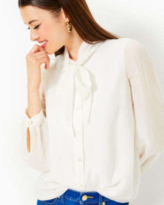 Lilly Pulitzer Teague Top In Coconut