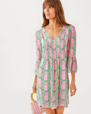 Danika Tunic Dress, Fauna Green Party Like A Pineapple, large - Lilly Pulitzer