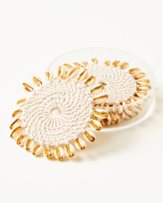 Rattan Coasters, Resort White, large image 2 - Lilly Pulitzer