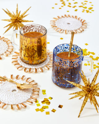 Rattan Coasters, Resort White, large image 4 - Lilly Pulitzer