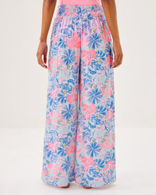 30" Enzo Cotton Cover-Up Pant, Multi Elephant Splash, large image 1
