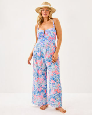 30" Enzo Cotton Cover-Up Pant, Multi Elephant Splash, large image 4