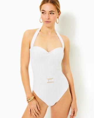 Jyn One-Piece Swimsuit, Resort White, large - Lilly Pulitzer