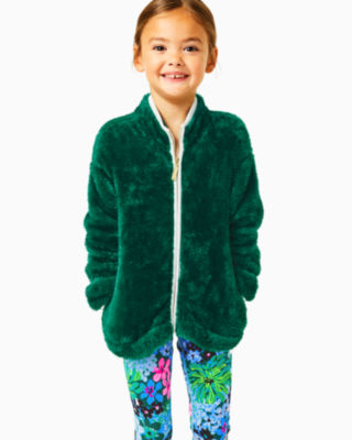 Girls Mini Joyce Sherpa Jacket, , large - Lilly Pulitzer