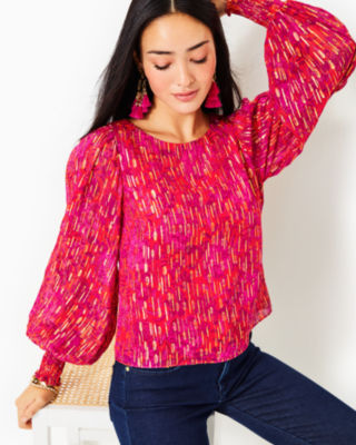 Alfreda Long Sleeve Top, , large  - Lilly Pulitzer