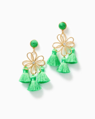 Come On Clover Earrings, Spearmint, large - Lilly Pulitzer